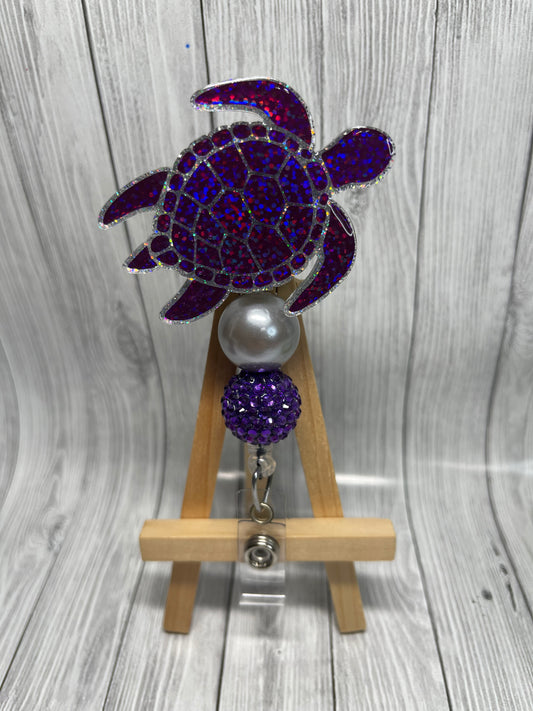 Purple Turtle Badge Reel