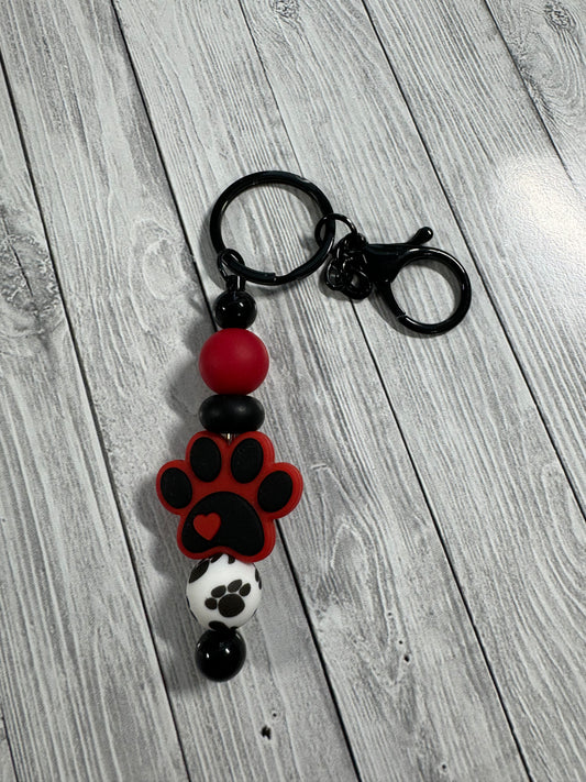 Red Paw Keychain