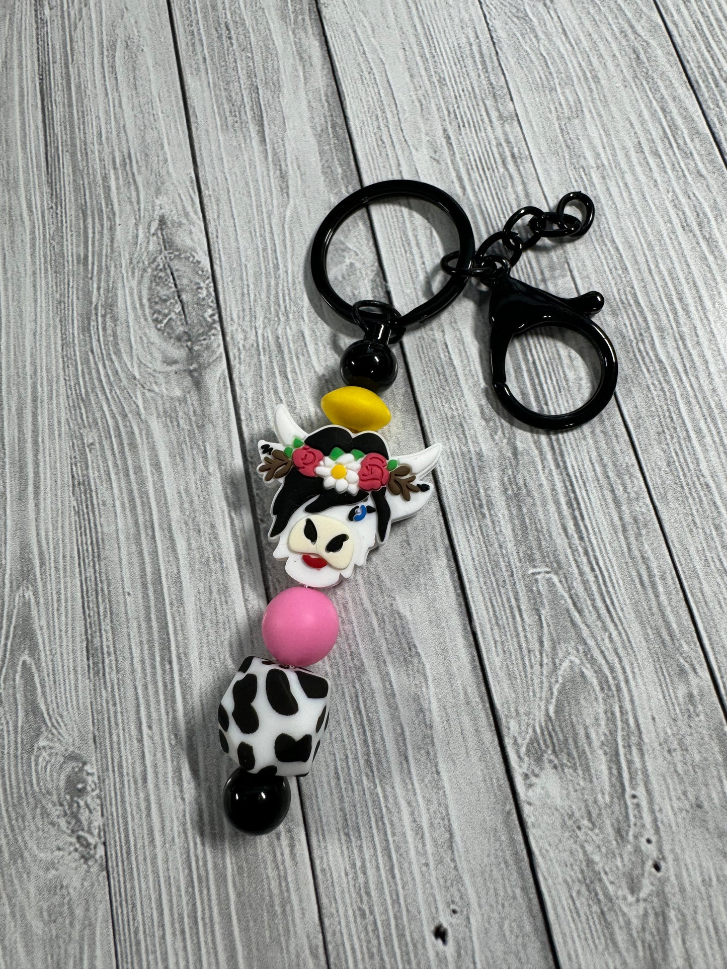 Cow Head Keychain