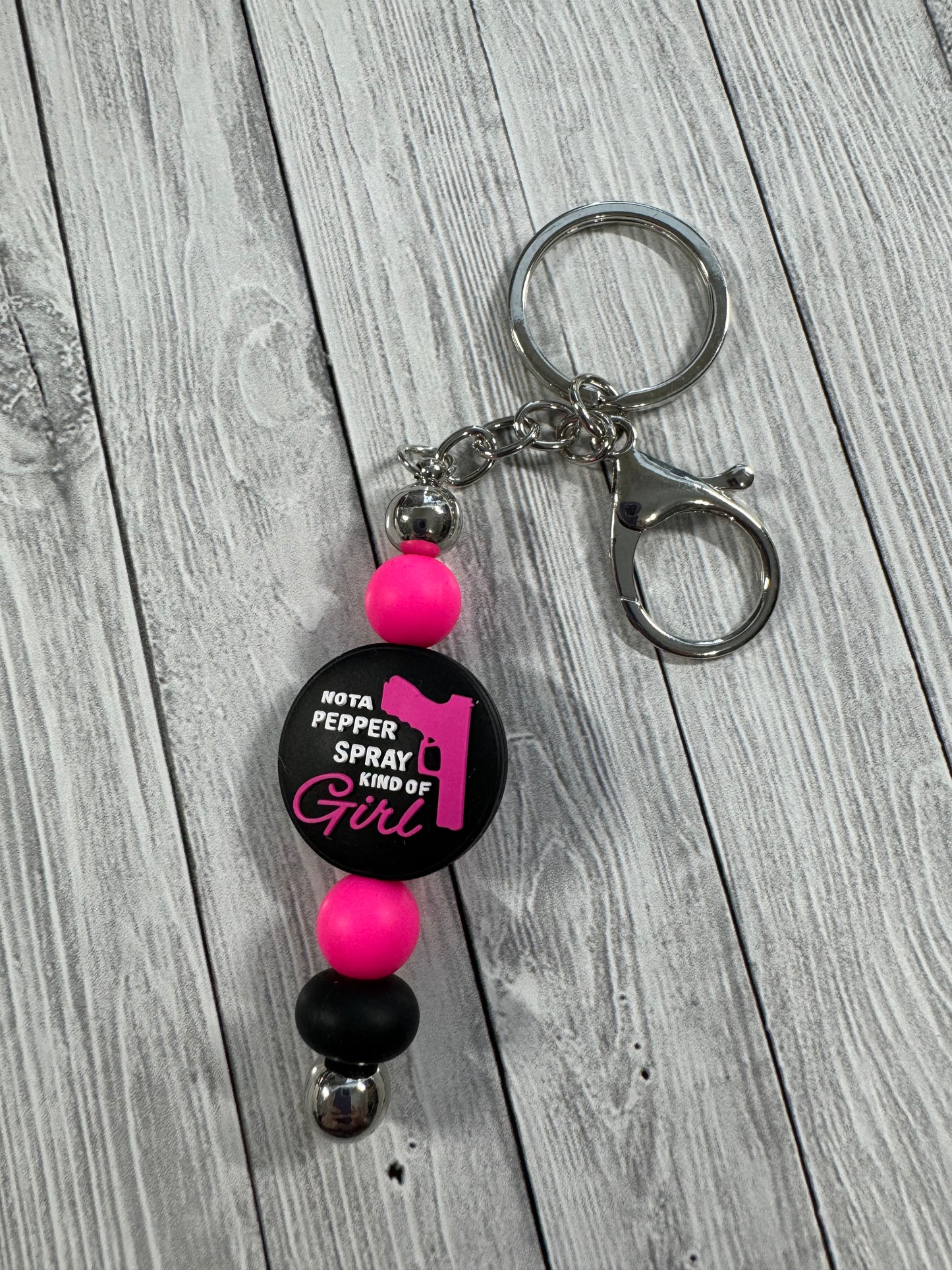 Not a Pepper Spray Girl Keychain