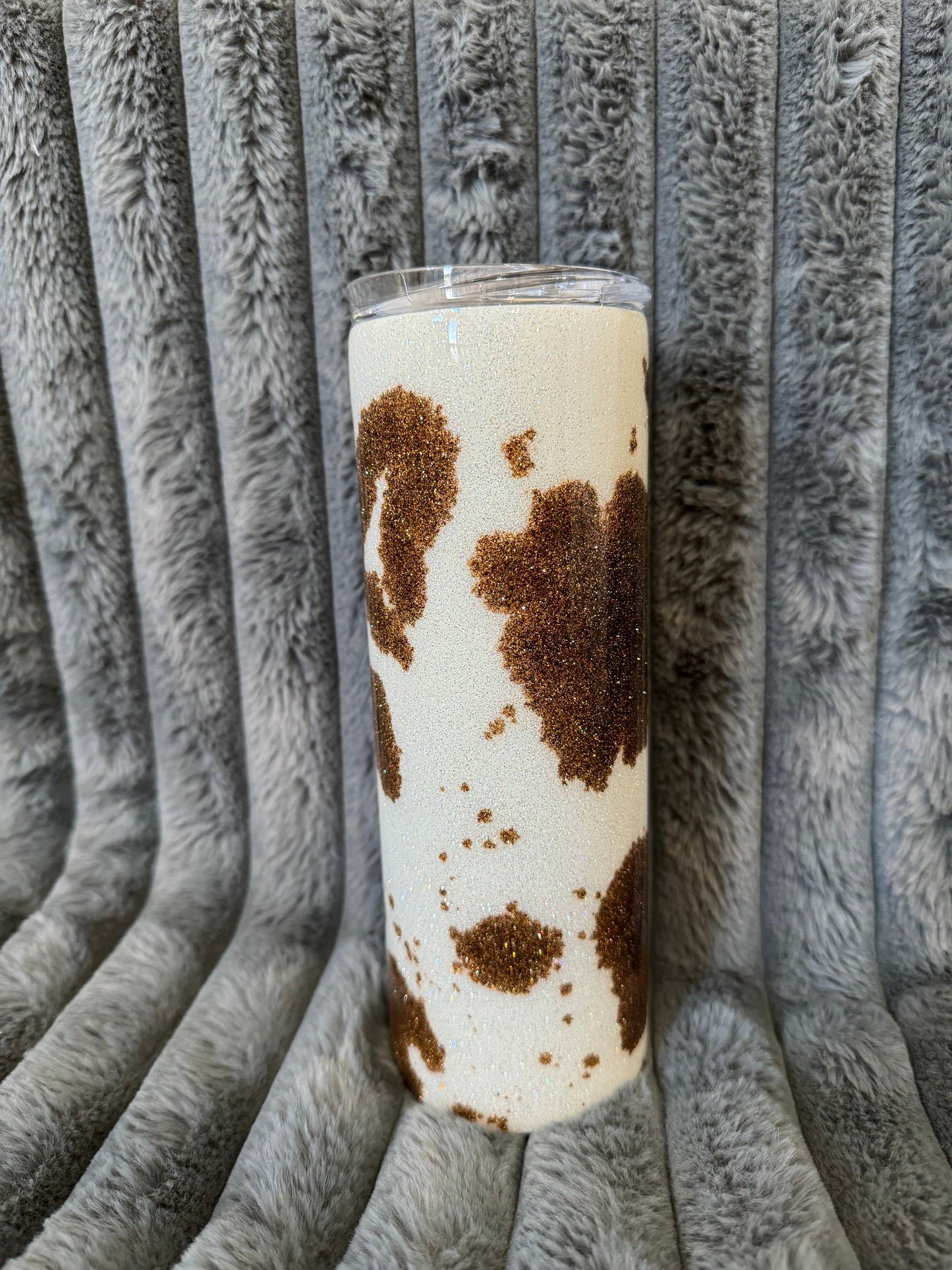 20oz Brown Cow Print Tumbler